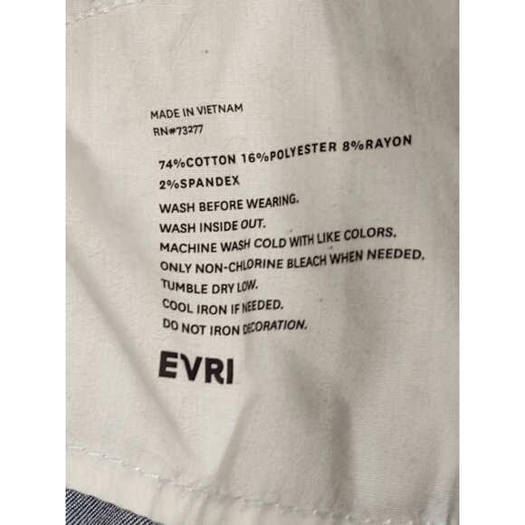 EVRI Womens Plus Jeans Midrise Ankle Raw Edge Hem Skinny Stretch Plus Sz 22W - Picture 6 of 8